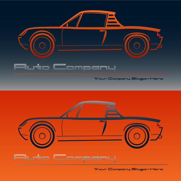 抽象复古跑车设计图片下载