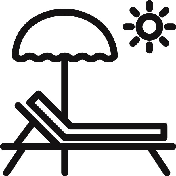 日光浴浴床图标图片下载