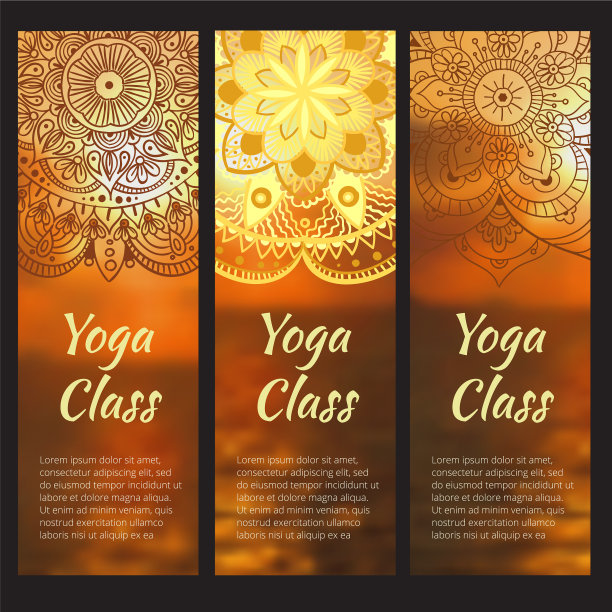 瑜伽横幅与曼荼罗图片下载