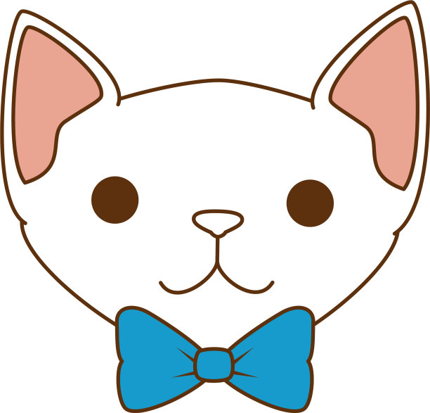 可爱的猫吉祥物头像人物图片下载