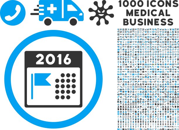2016年假日日历图标与1000医疗图片下载