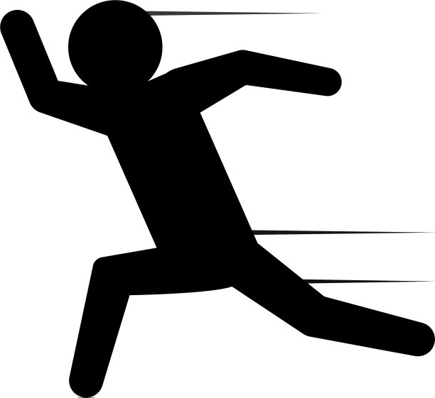 人形剪影奔跑图片下载