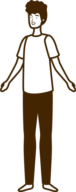 一个穿白衣的年轻人的剪影图片下载