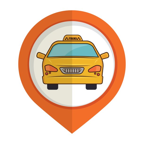 出租车服务引脚地图图标设计图片下载