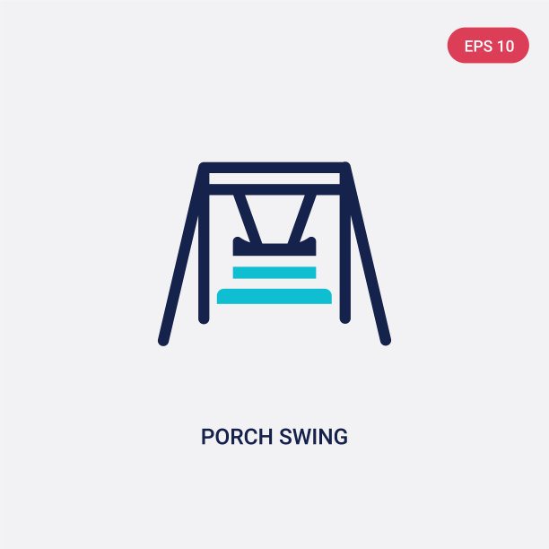 两种颜色的门廊秋千图标从家具和图片下载