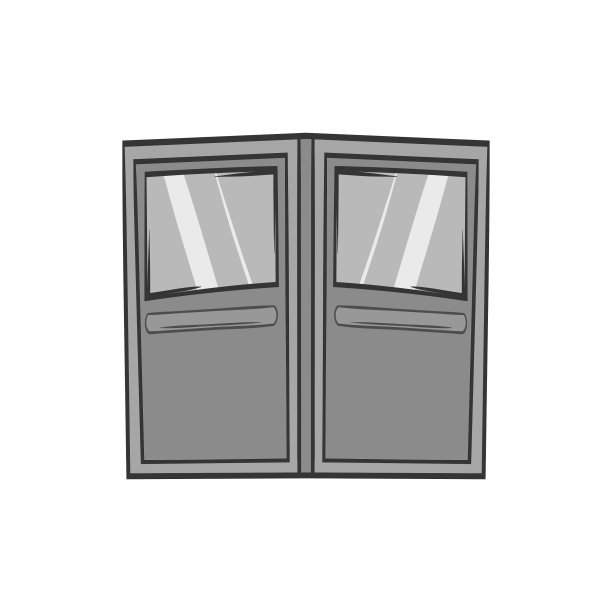 双门餐厅图标单色风格图片下载