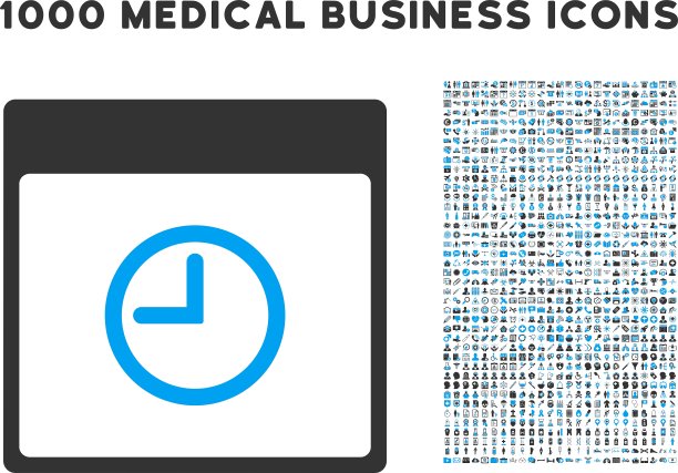 时间日历页图标与1000医疗业务图片下载