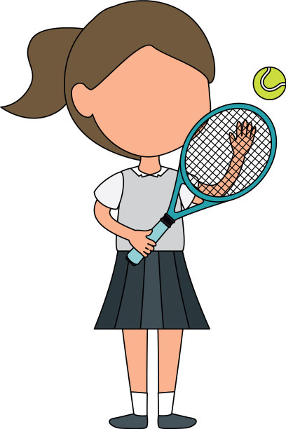 打网球的小女孩图片下载