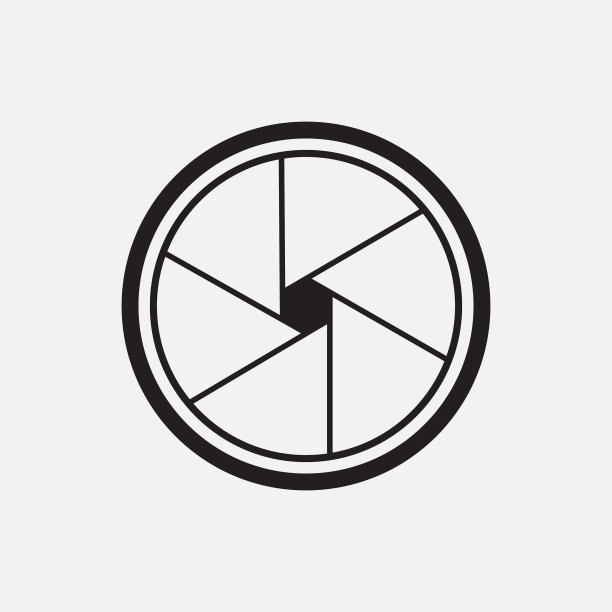 相机快门隔离在白色背景图片下载