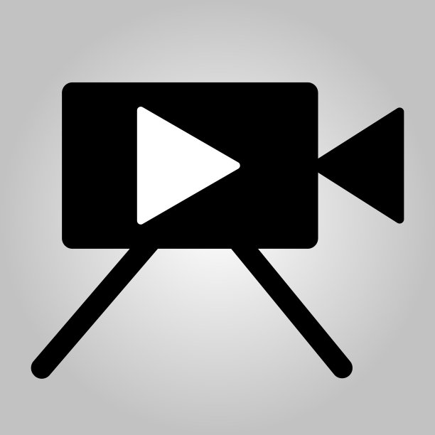 电影摄像机图标隔离对象的白色图片下载