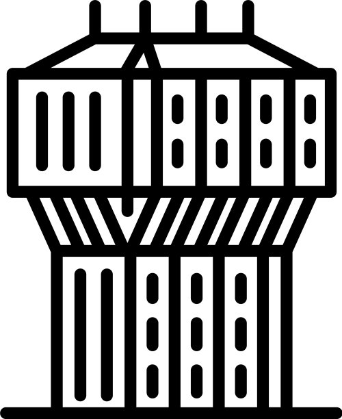 米兰老塔图标轮廓风格图片下载