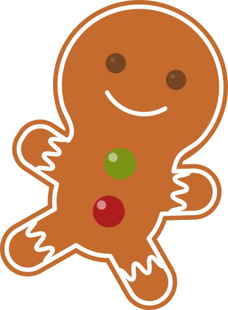 圣诞饼干孤立的图标图片下载