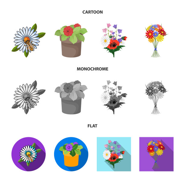 设计弹簧和花环的符号套图片下载