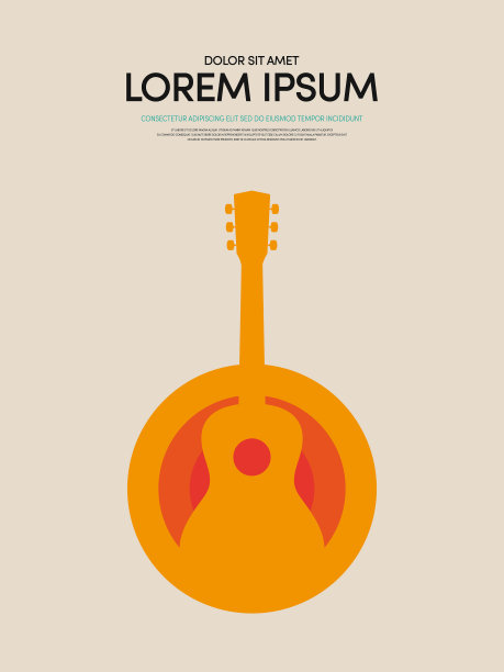 吉他复古复古海报背景图片下载