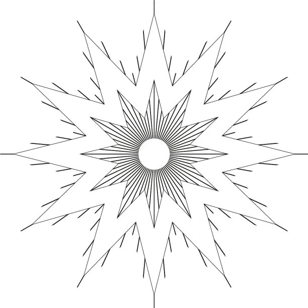 时尚酷炫的设计元素单色旭日图片下载