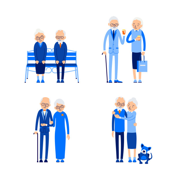 树立老两口幸福退休的理念图片下载