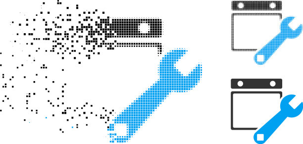 分解像素半色调日期设置图标图片下载