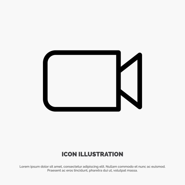 摄像头图像基本的UI线图标图片下载