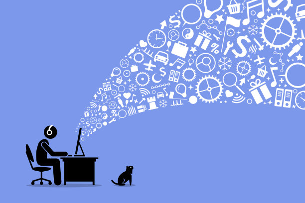 上网人用电脑冲浪图片下载