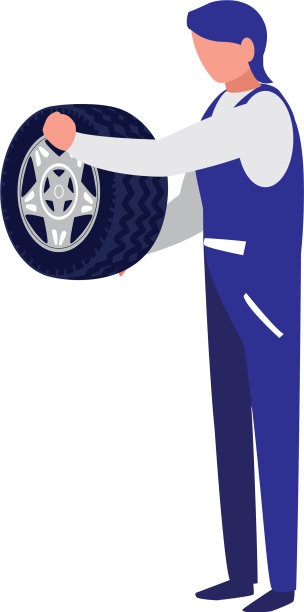 机械工人轮胎车图片下载