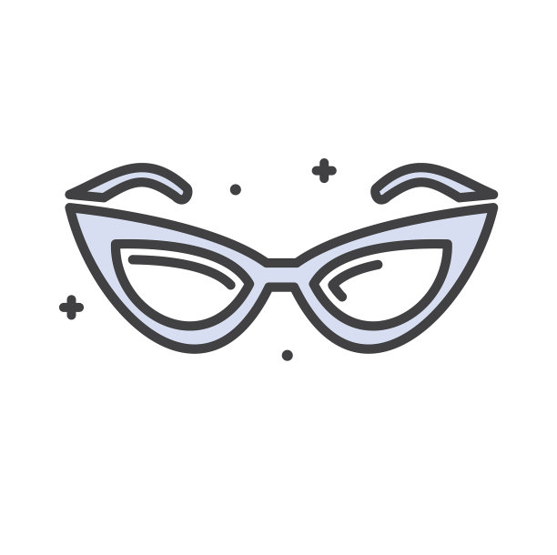 眼镜线图标上的白色背景图形图片下载