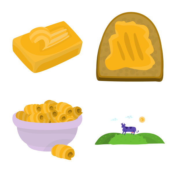 食品及乳制品标志套装图片下载