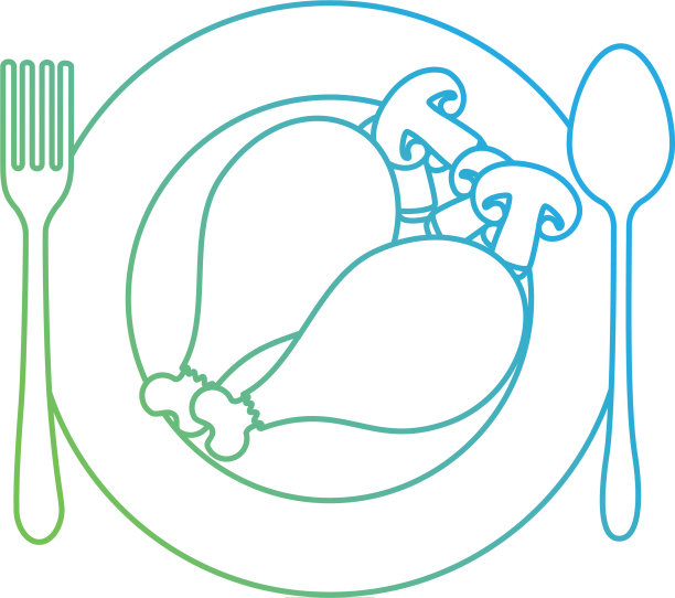 配鸡腿、鸡腿和蘑菇图片下载