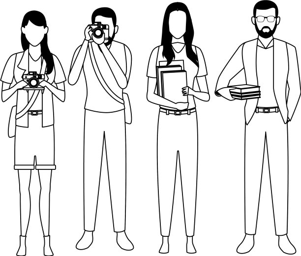 黑白的工作和职业化身图片下载