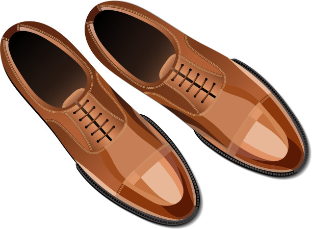 现代时尚经典棕色男士鞋顶图片下载