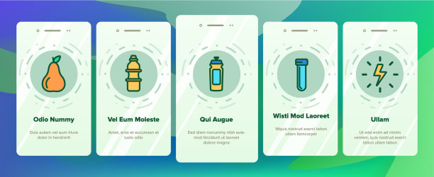 运动补充食品系列图标设置图片下载