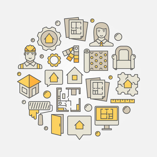 圆形家居室内设计图片下载