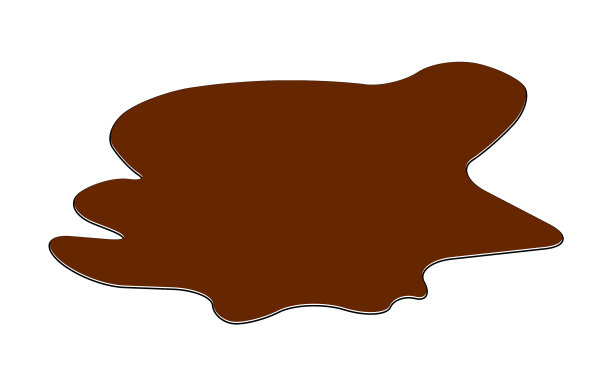 一滩巧克力泥溢出来，沾上棕色污渍图片下载