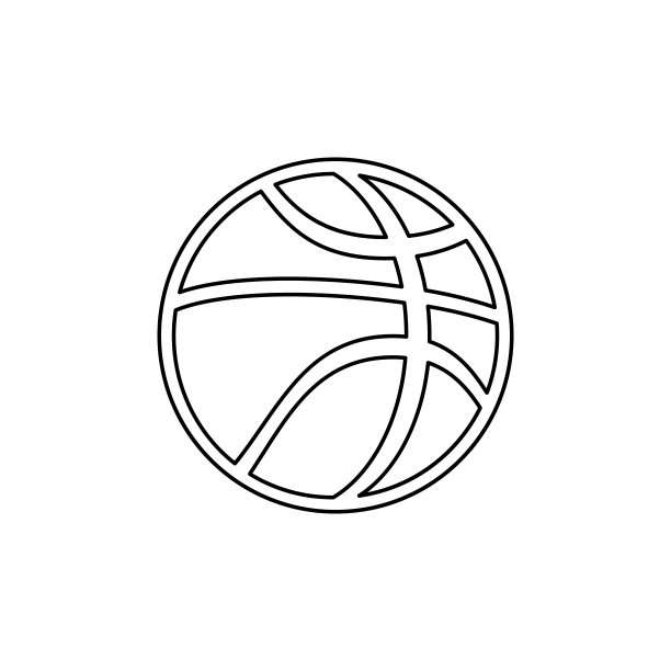篮球图标矢量模板图片下载