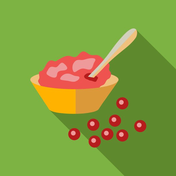 蔓越莓酱图标平坦风格图片下载