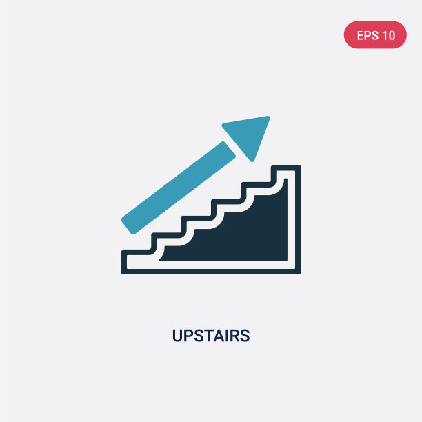 两种颜色楼上图标从标志的概念图片下载