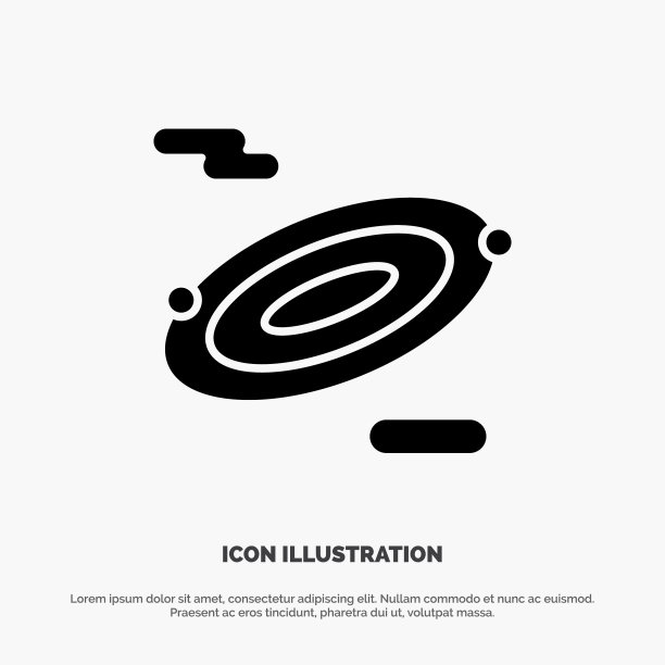 旋转科学空间立体字形图标图片下载