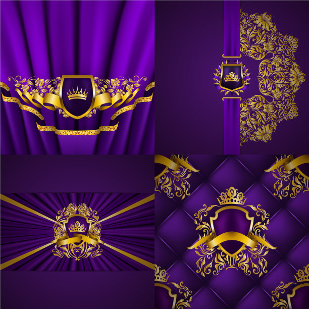 一套豪华华丽的复古风格背景图片下载