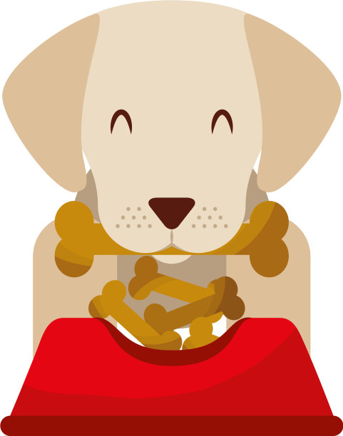 狗咬骨头，吃碗饭图片下载