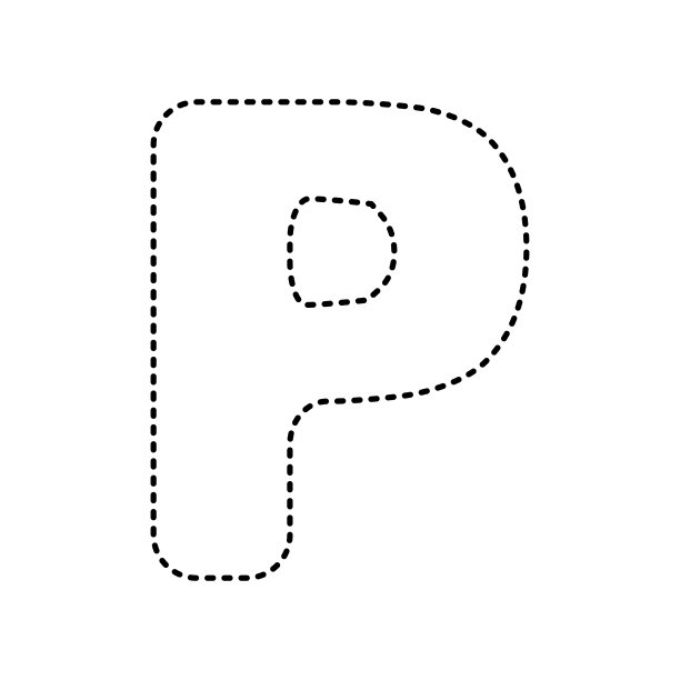字母P符号设计模板元素图片下载