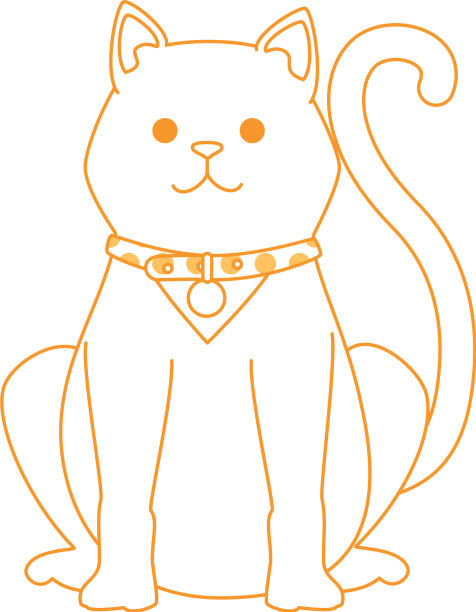 可爱的猫吉祥物角色图片下载