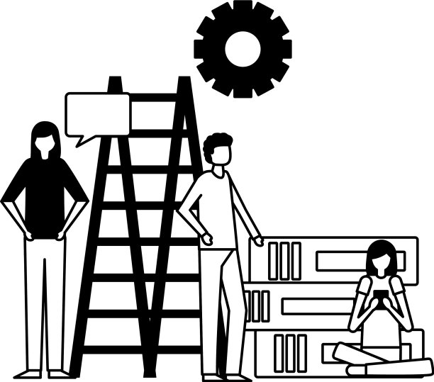 人们谈论楼梯和书籍的事情图片下载