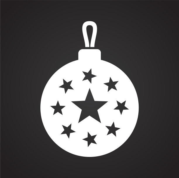 圣诞树球图标的背景图形图片下载