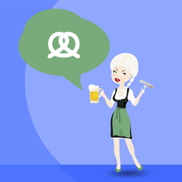 十月节标志设置德国节日食品和图片下载