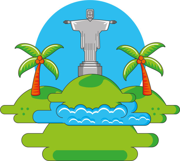 带有景观的科尔科瓦多基督纪念碑图片下载