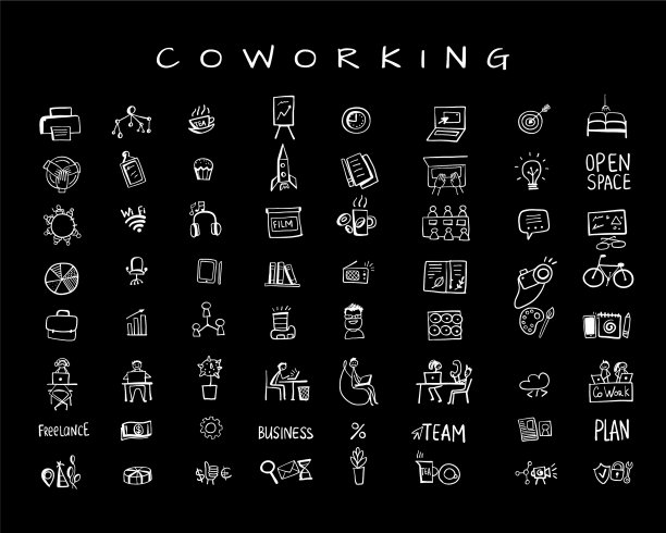 共同工作空间图标设置为您的设计图片下载