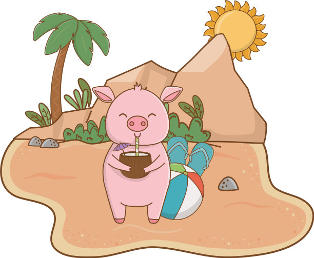 暑假放松卡通图片下载