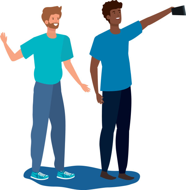 跨种族的年轻人在自拍图片下载