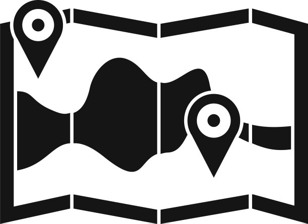 纸针地图路线图标样式简单图片下载