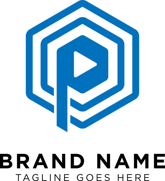 初始p玩标志设计灵感图片下载