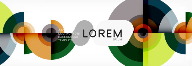 圆形几何构图抽象背景图片下载